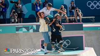 Australias Palmer repeats as skateboarding park champ USAs Schaar gets silver  NBC Sports [upl. by Hilaria]