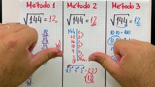 ⚠️ Como Calcular RAIZ QUADRADA de 3 Modos Diferentes [upl. by Gamaliel]