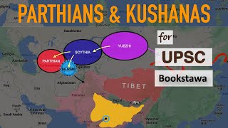 Parthians amp Kushans  Foreign Invasion in India  Ancient History for UPSC [upl. by Olodort]