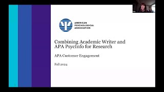 Combining Academic Writer and APA PsycInfo for Research [upl. by Willi228]