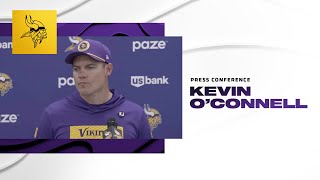 Kevin O’Connell on Vikings Struggles vs Rams NonCall on Sam Darnold amp Christian Darrisaw’s Injury [upl. by Adnav]