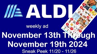 ALDI weekly ad November 13th through November 19th 2024 [upl. by Eitac252]