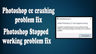 Photoshop cc Stop Crashing Within some Second  Photoshop crashing problem fixed  Photoshop 2019 [upl. by Ennaeilsel]