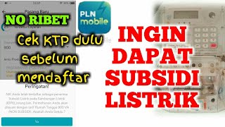 CARA CEK SUBSIDI LISTRIK DENGAN KTP  PLN MOBILE [upl. by Brent]