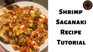 Shrimp Saganaki Recipe Tutorial Garides Saganaki [upl. by Grenier349]