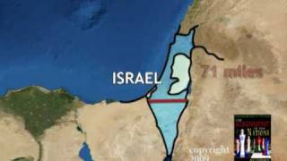 Israels land mass as compared to the countries surrounding it [upl. by Nebra]