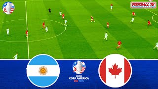 ARGENTINA vs CANADA  COPA AMERICA 2024  Group Stage  Full Match  eFootball PES Gameplay [upl. by Moynahan548]