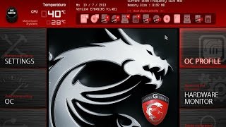 MSI Z87 GD65 Gaming Blick ins BIOS [upl. by Nirrok]