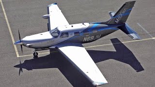 5 Blade Piper PA46T Meridian M600  Startup and Takeoff at Nancy Essey Airport shorts video cool [upl. by Mhoj]