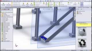 Aula 13  SolidWorks Estrutura Metálica 2º parte a escada [upl. by Eldoree]