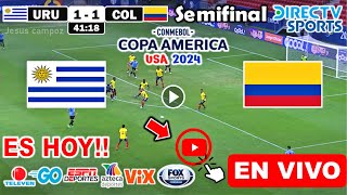 Uruguay vs Colombia en vivo donde ver a que hora juega Uruguay vs Colombia Semifinal Copa América [upl. by Bonner575]