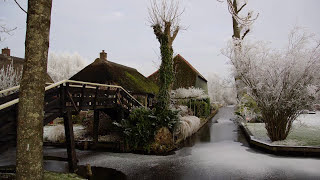 Winter Rime  Giethoorn Netherlands The Venice of the North [upl. by Brandenburg]