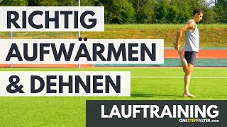 Dehnübungen Laufen und Joggen – Aufwärmübungen Lauf ABC [upl. by Olraced]