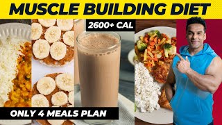 Only 4 Meal Plan To Build Muscle  Full Day of Eating  Yatinder Singh [upl. by Ebenezer]