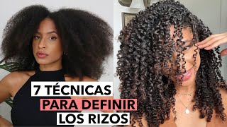 7 TÉCNICAS PARA DEFINIR LOS RIZOS  LAS MEJORES  FRIZZYDESI [upl. by Stickney]