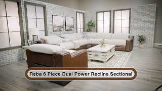 Reba 6 Piece Dual Power Recline Sectional  AFW [upl. by Fauver401]