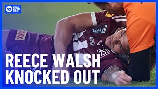 NSW Blues Send Off After Reece Walsh Knocked Out Within Seven Minutes  10 News First [upl. by Justinian]