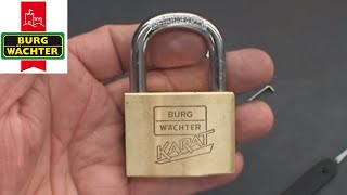 28 Burg Wächter Karat High Security Padlock Picked Open [upl. by Ecined]