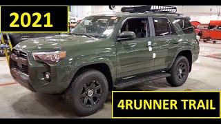 2021 Toyota 4Runner Trail Edition in Army Green Review of Features and Walk Around [upl. by Napier]