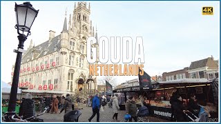 Exploring Netherlands Walking Tour In Gouda City Center  Feb 2024  Uncover The Magic Of Gouda [upl. by Lamrert]