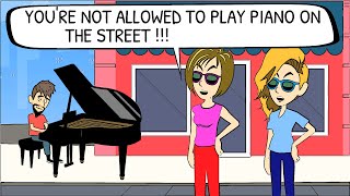 Karen amp Taryn Bother a Homeless Man For Playing the Piano [upl. by Pattin213]