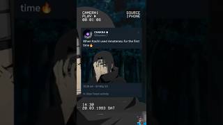 Itachis First Amaterasu🔥☠️ viralvideo trending shortsfeed anime narutoshippuden new [upl. by Eelamme400]