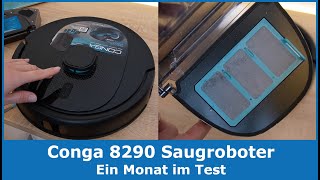 Test des Cecotec Conga 8290 Saugroboter mit Wischfunktion amp Absaugstation  Ein Monat im Test [upl. by Eninnaej]