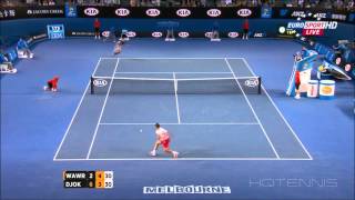 Djokovic vs Stanislas Wawrinka HIGHLIGHTS Australian Open 2014 Quarter Final TRUE HD [upl. by Meekar]