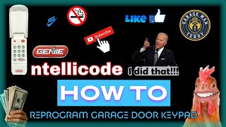 HOW TO reset  reprogram Genie Intellicode wireless garage door keypad [upl. by Amalberga]