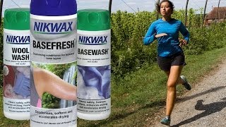 Polski Środki Nikwax do pielęgnacji bielizny termoaktywnej BaseFresh BaseWash oraz Wool Wash [upl. by Ydnis]