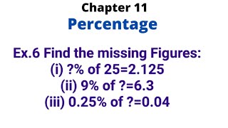 Find the missing Figuresi  of 252125ii 9 of 63iii 025 of 004 [upl. by Radek]