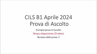 CILS B1 Cittadinanza  Aprile 2024  Ascolto con le soluzioni [upl. by Mariele]