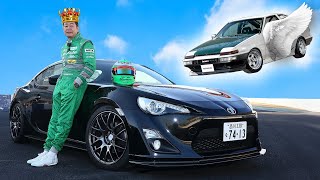 Drift King GT86 VS AE86  Keiichi Tsuchiya [upl. by Lalittah]