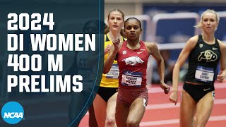 Womens 400m prelims  2024 NCAA indoor track and field championships [upl. by Marbut]