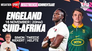 ENGELAND VS SPRINGBOKKE  TWEEDE HELFTE  RADIORUGBY [upl. by Lubba]