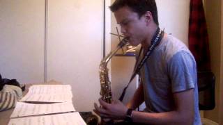 Raiders March Indiana Jones Theme Alto sax solo [upl. by Sainana]