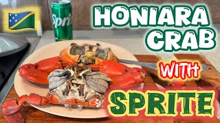 HONIARA SOLOMON ISLAND LOCAL CRAB I COOKED WITH AN IMPROVISED SPRITE SOFT DRINK [upl. by Atnohsal915]