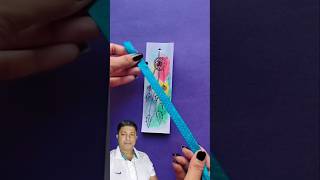 How to make easy handmade bookmark 😍😍 bookmark diy art bookmarker paperstumps papercutting [upl. by Eidoow]