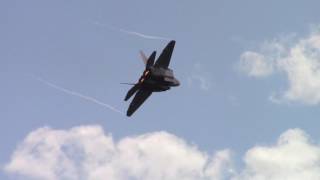 F22 Raptor 2017 demo Bagotville International Airshow Canada [upl. by Ylen]