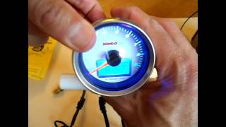 Features of Koso Tachometer with Temperature Sensor for Motorcycles [upl. by Ossie]