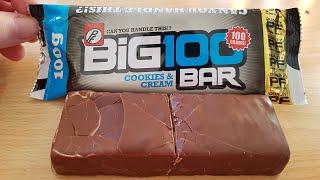 PF Big100 Cookies amp Cream Protein Bar [upl. by Iatnahs92]