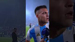 La PICANTE DECLARACIÓN de LAUTARO en la derrota de la selección 🔥🇦🇷 lautaromartinez [upl. by Sutsugua677]