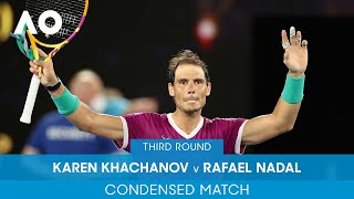 Karen Khachanov v Rafael Nadal Condensed Match 3R  Australian Open 2022 [upl. by Pentheam988]