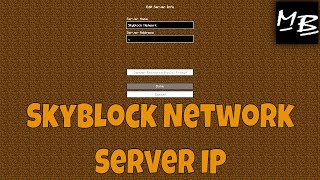 Minecraft Skyblock Network Server IP Address [upl. by Subocaj]