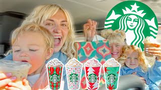 Holiday Starbucks Mukbang GINGERBREAD IS BACK OMG [upl. by Nehtiek]