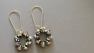 DIY Beaded Hoop Earrings  Boncuklu Halka Küpeler [upl. by Klayman]