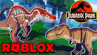 Jurassic World Dinosaurs in NEW Roblox Game [upl. by Cozmo]