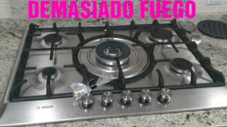 Hornillo cocina de gas quema mal y sale mucha llama [upl. by Metcalf]