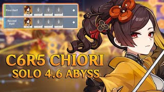 DOES CHIORI EVEN NEED A TEAM  C6R5 Chiori SOLO vs 46 Abyss Floor 12 BOTH SIDES 9 Stars [upl. by Derman952]