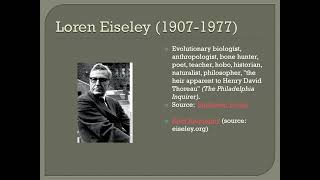 Loren Eiseley Introduction Ppt [upl. by Gefen]